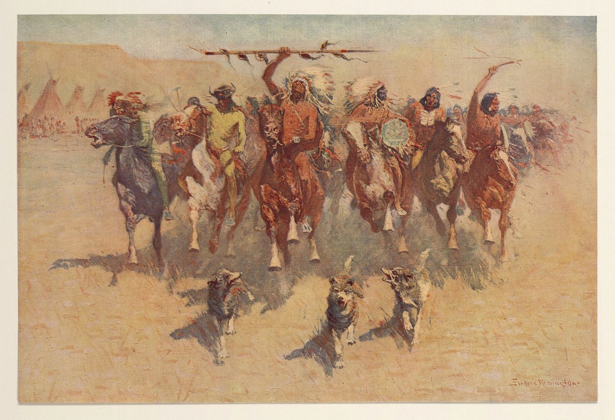 The Ceremony of the Scalps, from Colliers Weekly, pub.1906  by Frederic Remington