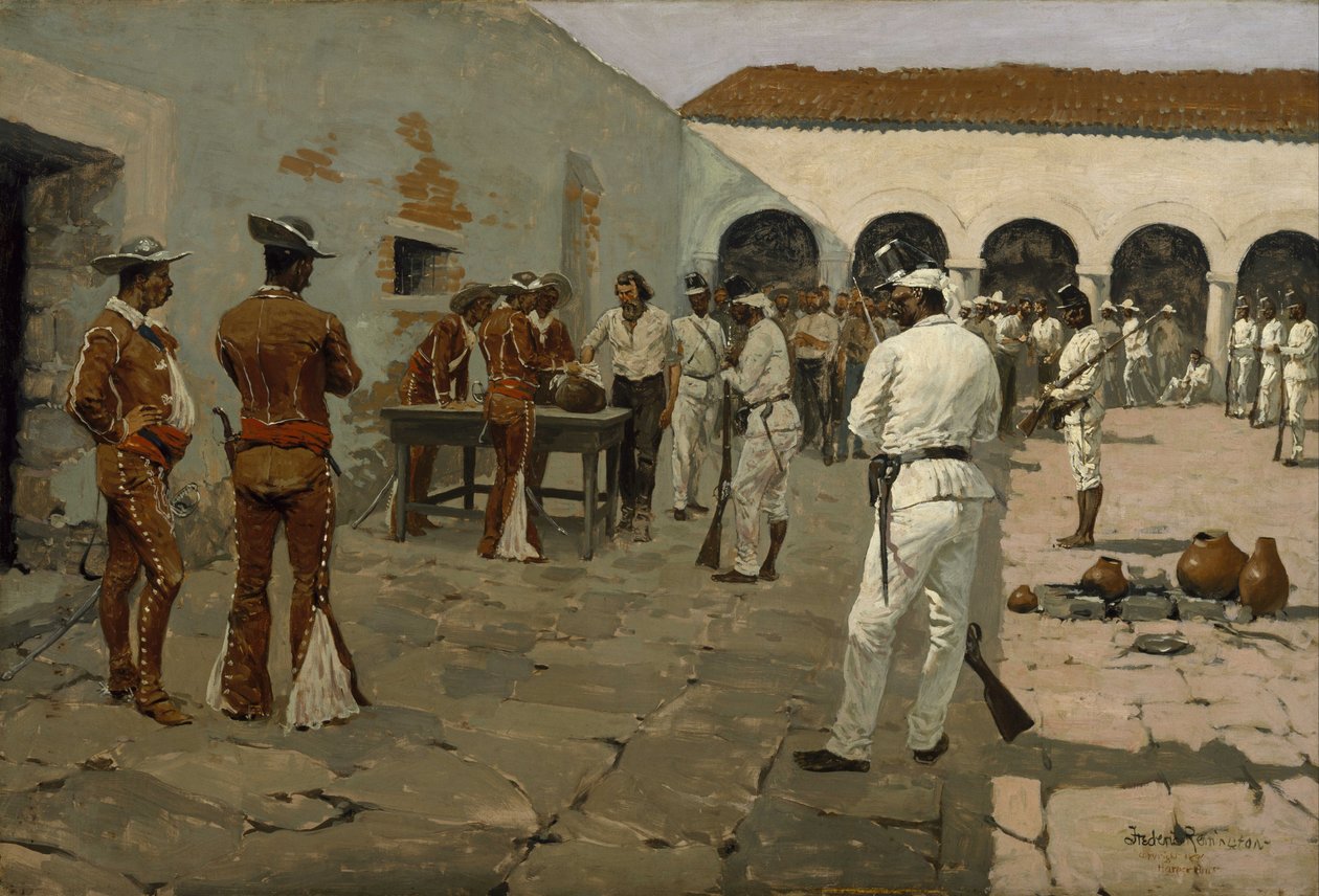 Mier Seferi - Siyah Fasulyenin Çizimi by Frederic Remington