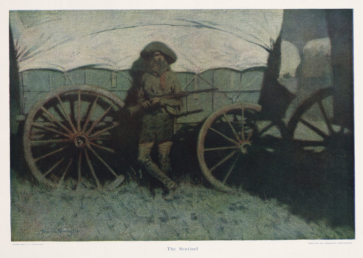 The Sentinel, pub. 1909  by Frederic Remington