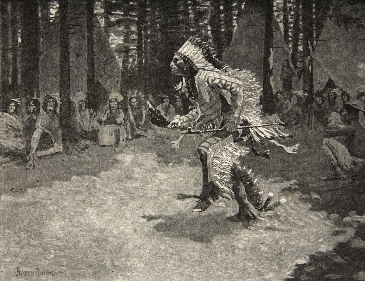 ನೆರಳುಗಳು ಮತ್ತು ಸನ್ಶೈನ್ ಮೂಲಕ, ಹೆನ್ರಿ ವಾಡ್ಸ್‌ವರ್ತ್ ಲಾಂಗ್‌ಫೆಲೋ (1807-82), ಪಬ್‌ನಿಂದ ದಿ ಸಾಂಗ್ ಆಫ್ ಹಿಯಾವಥಾದಿಂದ ಪ್ಯಾಂಥರ್‌ನಂತೆ ಮೃದುವಾಗಿ ಟ್ರೆಡಿಂಗ್. ಜಾರ್ಜ್ ಜಿ. ಹಾರ್ರಾಪ್ ಉಂಡ್ ಕಂಪನಿ ಲಿಮಿಟೆಡ್, 1911 ಟರ್ಕ್ by Frederic Remington