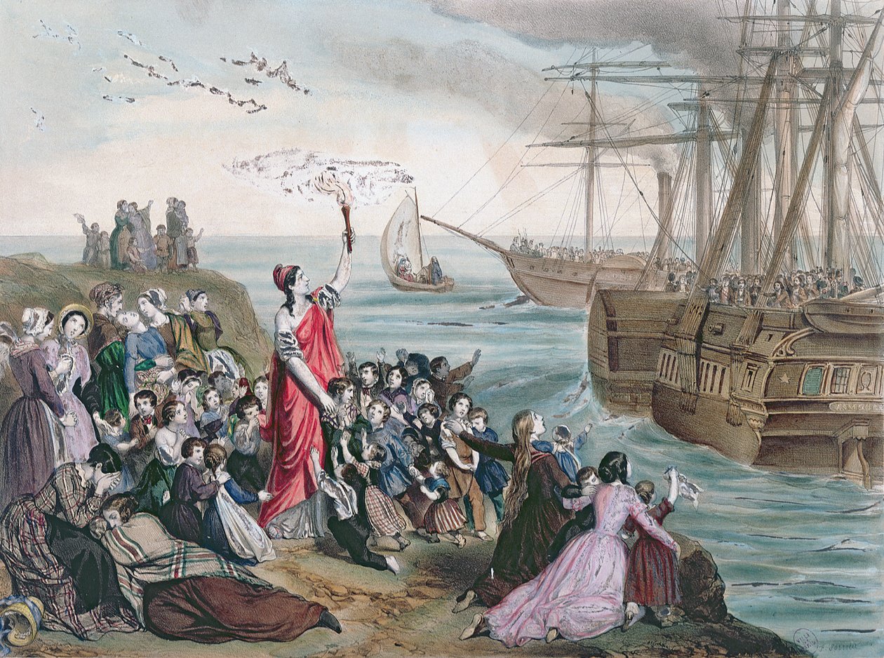Sürgüne gönderilen adamlara veda, 1850 by Frederic Sorrieu