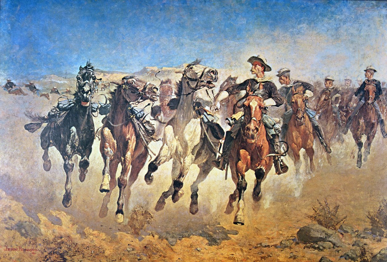 Demonte: Hareket halindeki 4th Troopers, orijinal olarak 1890