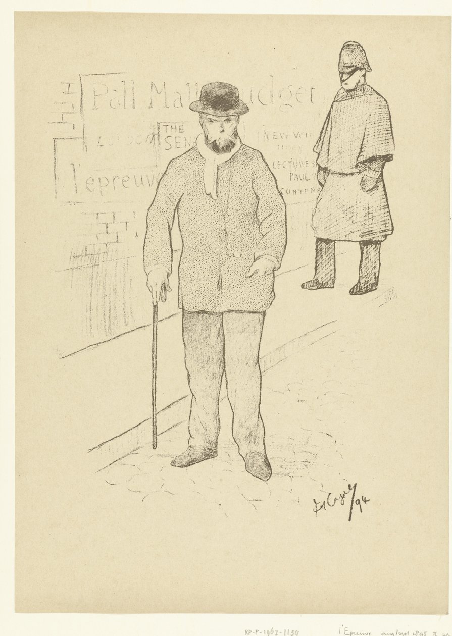 Portret van dichter Paul Verlaine Londra