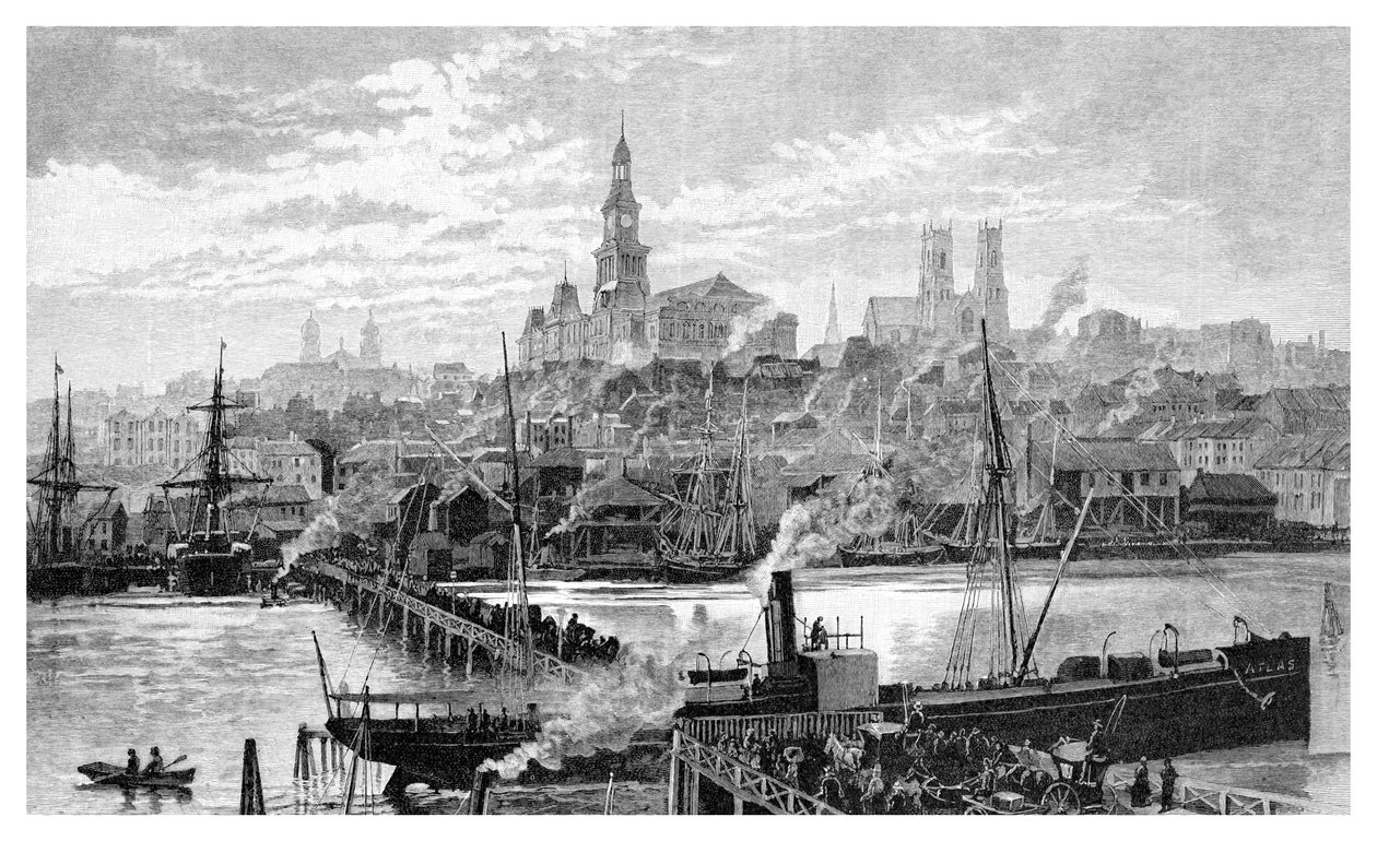 Darling limanı, Pyrmont, Sidney, Yeni Güney Galler, Avustralya, 1886. by Frederic B. Schell