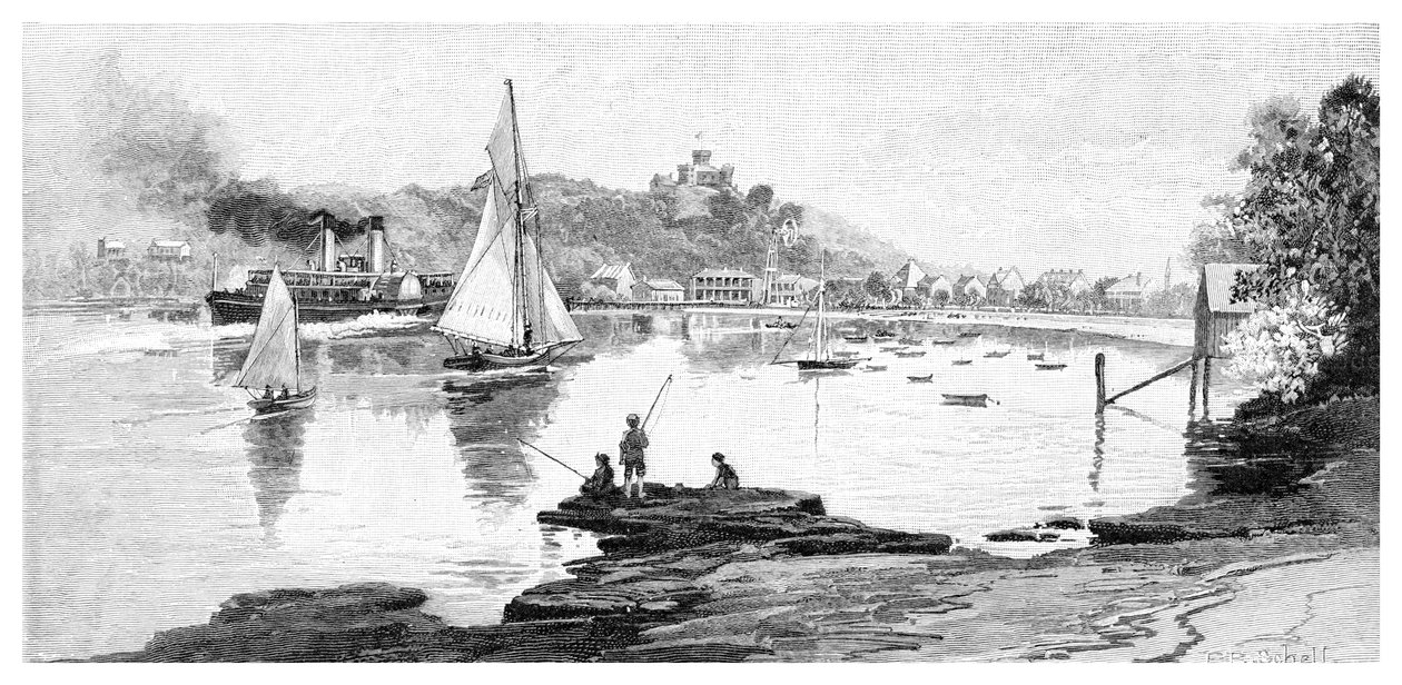 Erkekçe plaj, Sidney, Yeni Güney Galler, Avustralya, 1886. by Frederic B. Schell