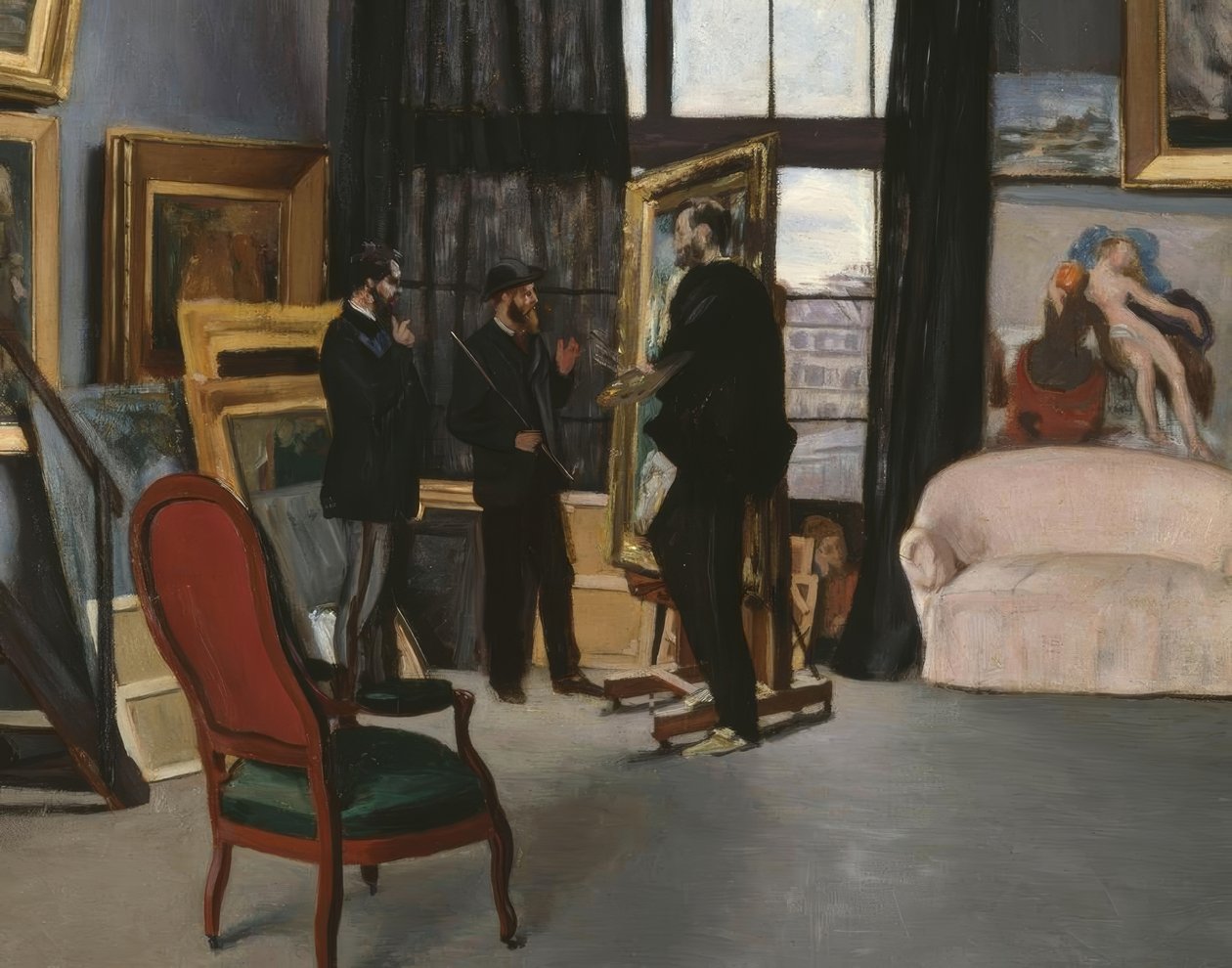 Bazille atölyesi by Jean Frederic Bazille