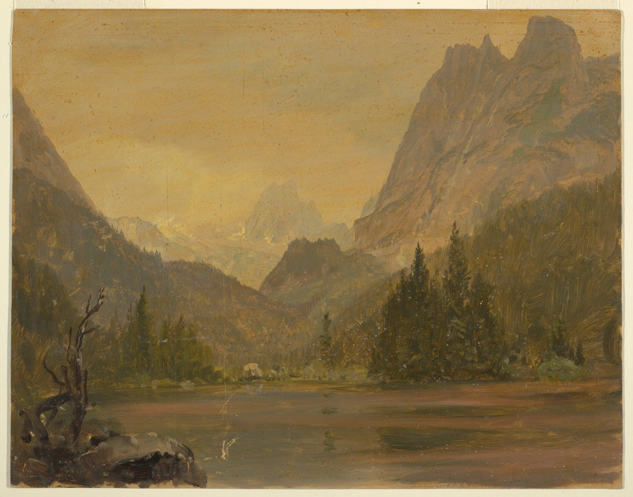 Alp Gölü, Bavyera veya İsviçre by Frederic Edwin Church
