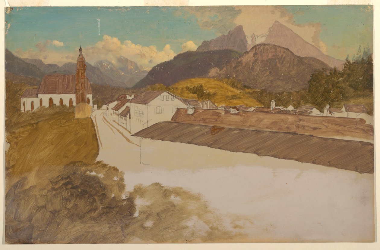 Berchtesgaden, Bavyera, genel görünüm by Frederic Edwin Church