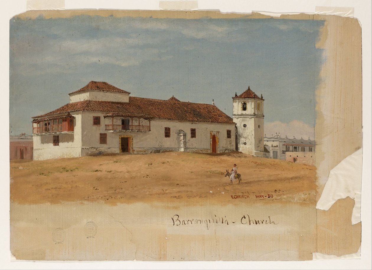 Kolombiya, Baranquilla Kilisesi by Frederic Edwin Church