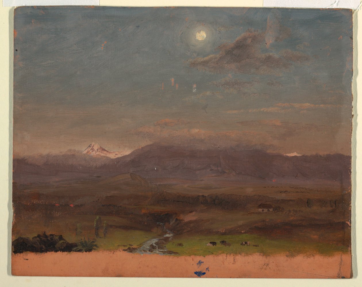 Kolombiya veya Ekvador, dağlar, ay ışığı by Frederic Edwin Church