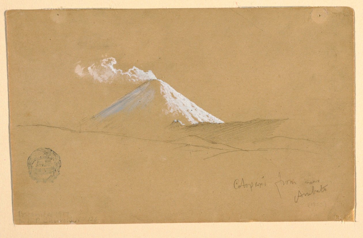 Ambato, Ekvador yakınlarından Cotopaxi by Frederic Edwin Church