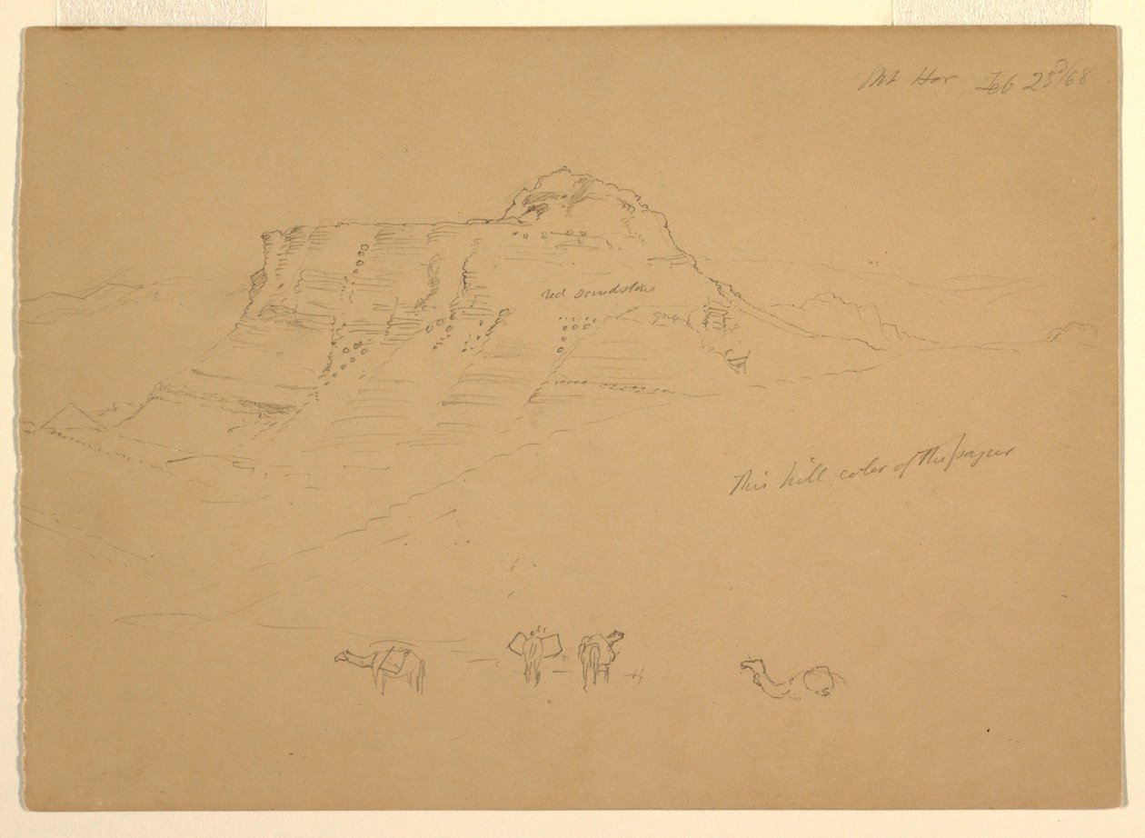 Çizim, Hor Dağı, 23 Şubat 1868 by Frederic Edwin Church