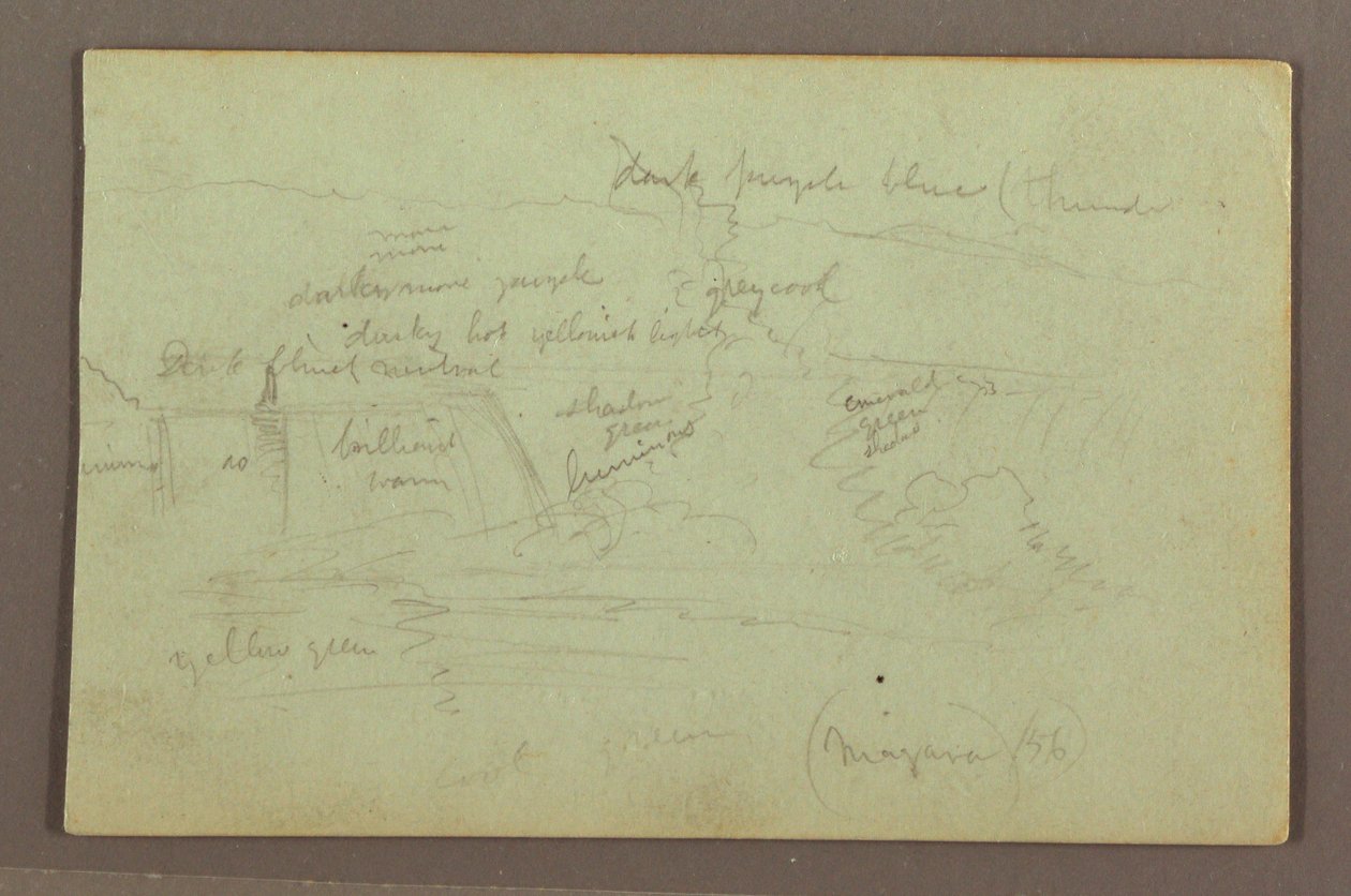 Çizim, Kanada Tarafından Görünen Niagara Şelalesi, 1856 by Frederic Edwin Church