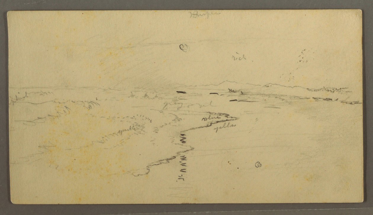 Çizim, Nehir, yansıyan ay, 14 Haziran 1870 by Frederic Edwin Church