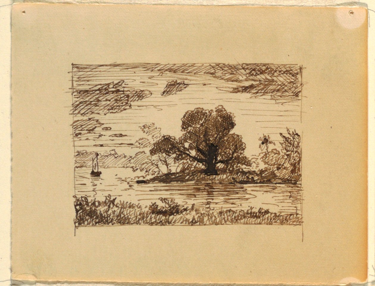 Hayali Nehir Manzarası by Frederic Edwin Church