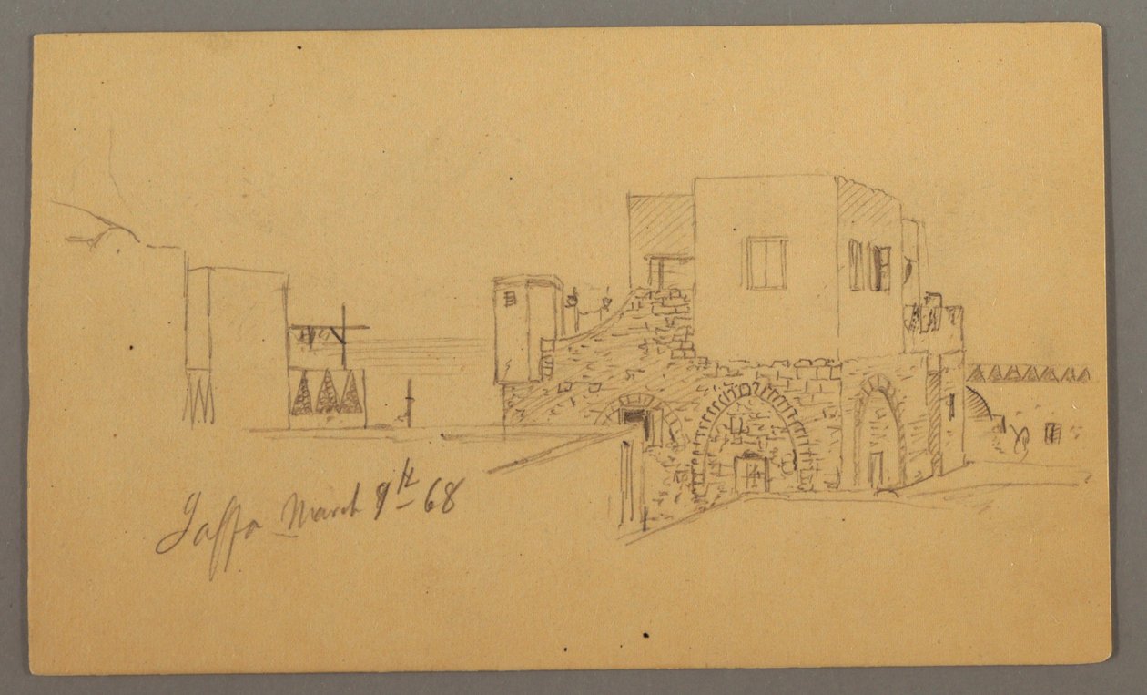 Jaffa Street Corner, Filistin [Tel Aviv, İsrail] by Frederic Edwin Church