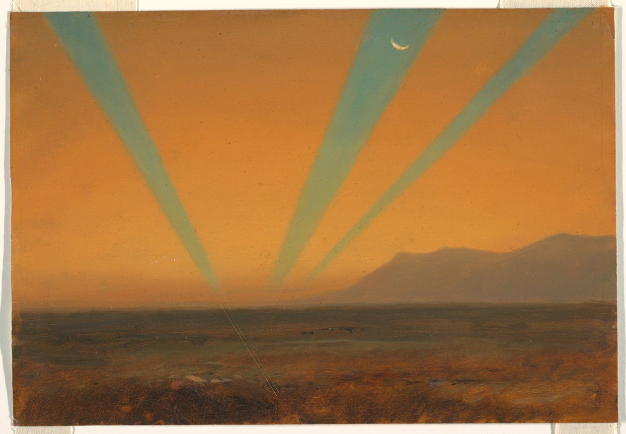 Gün batımı ile manzara by Frederic Edwin Church
