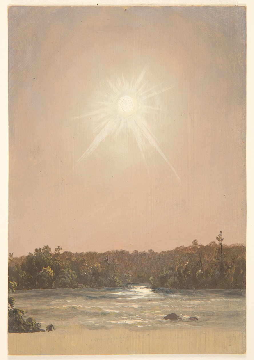 Bir Dere Üzerinde Geç Öğleden Sonra Güneşi by Frederic Edwin Church