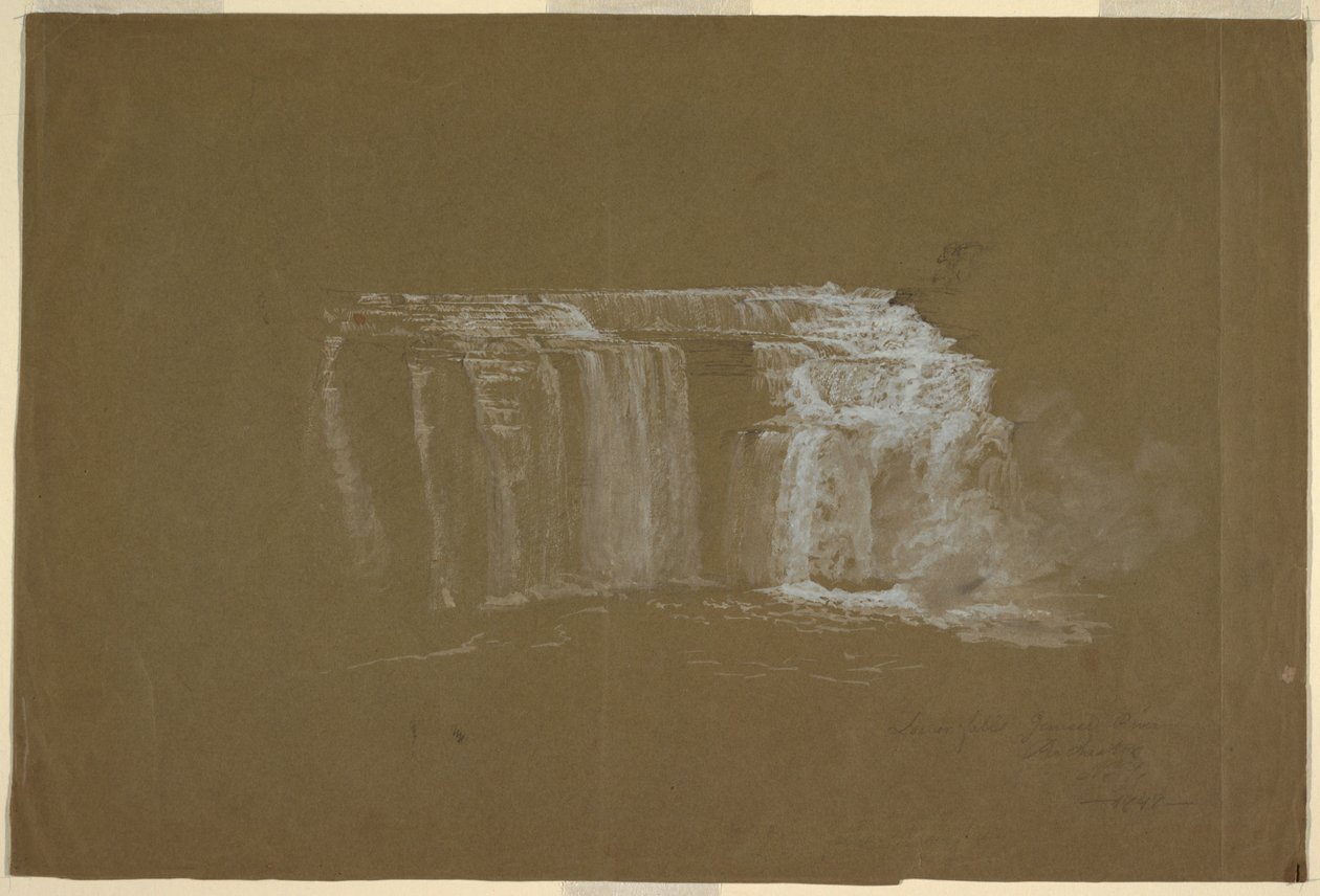 Aşağı Şelaleler, Genesee Nehri, Rochester, New York by Frederic Edwin Church