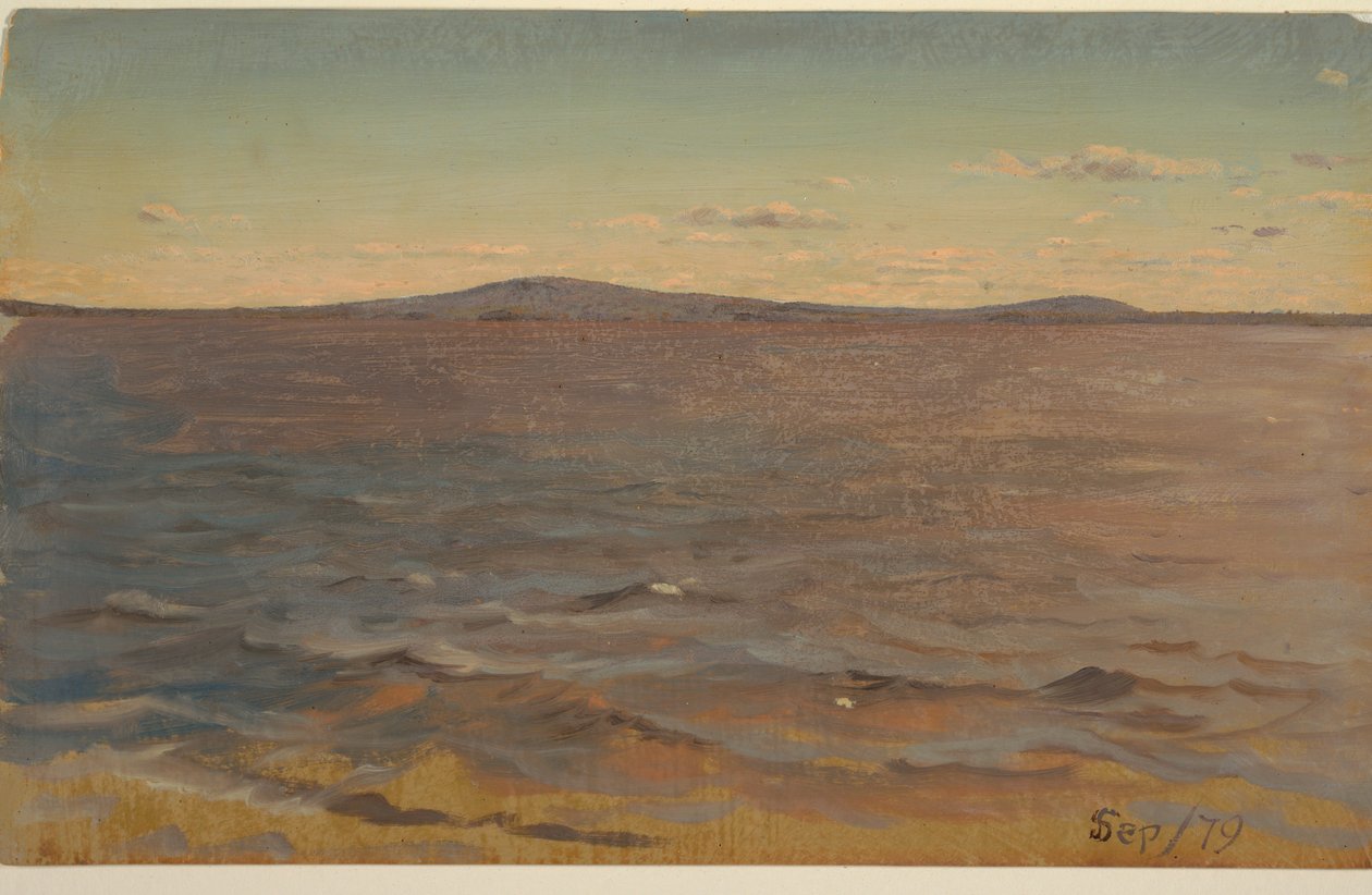 Maine sahili, sörf by Frederic Edwin Church
