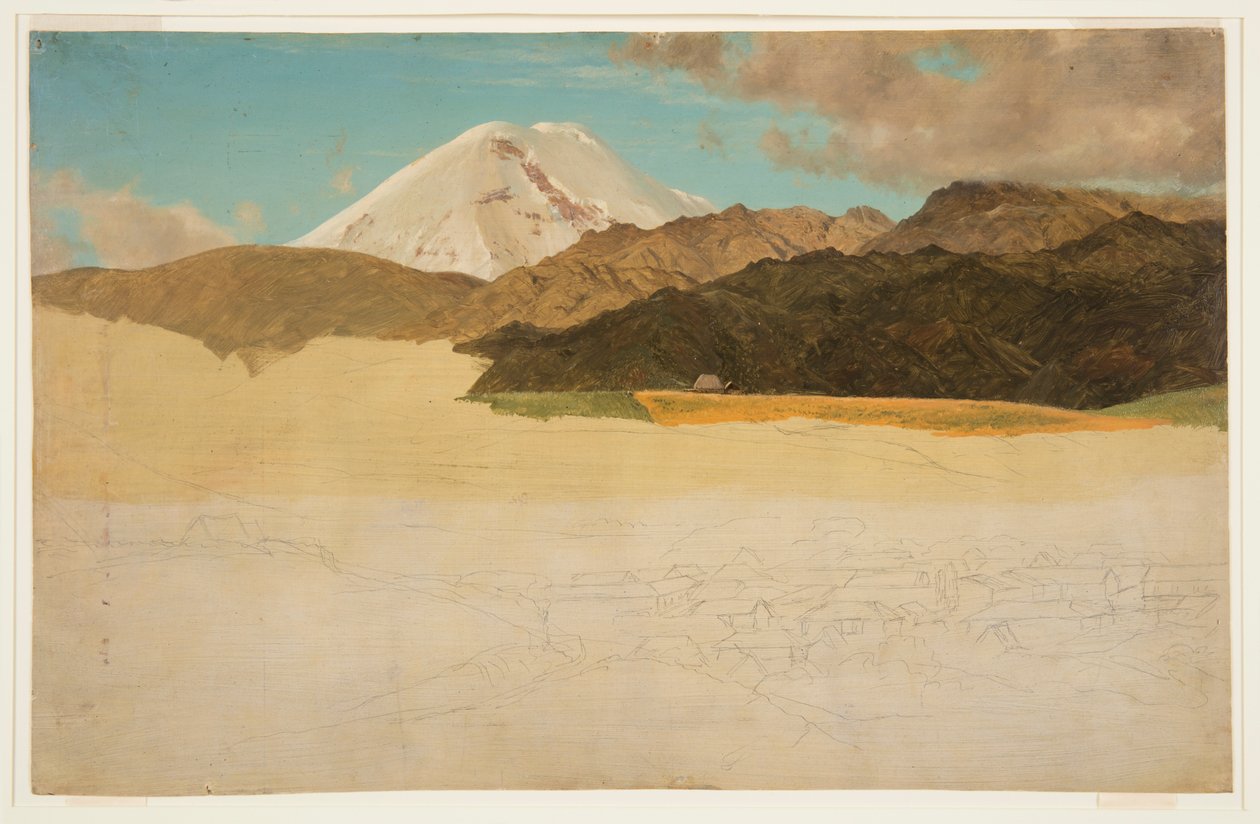 Chimborazo Dağı ve Guaranda, Ekvador by Frederic Edwin Church
