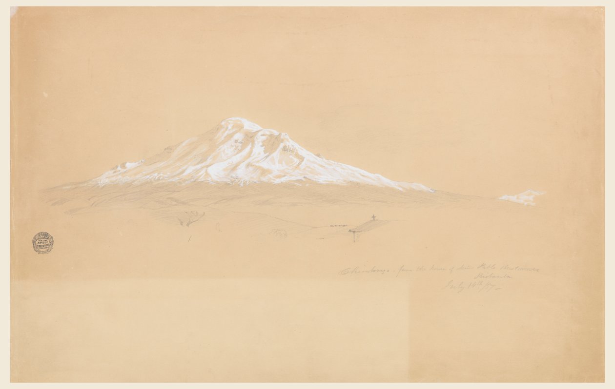 Ekvador, Riobamba, Kıdemli Pablo Bustamante Evi'nden Chimborazo Dağı by Frederic Edwin Church