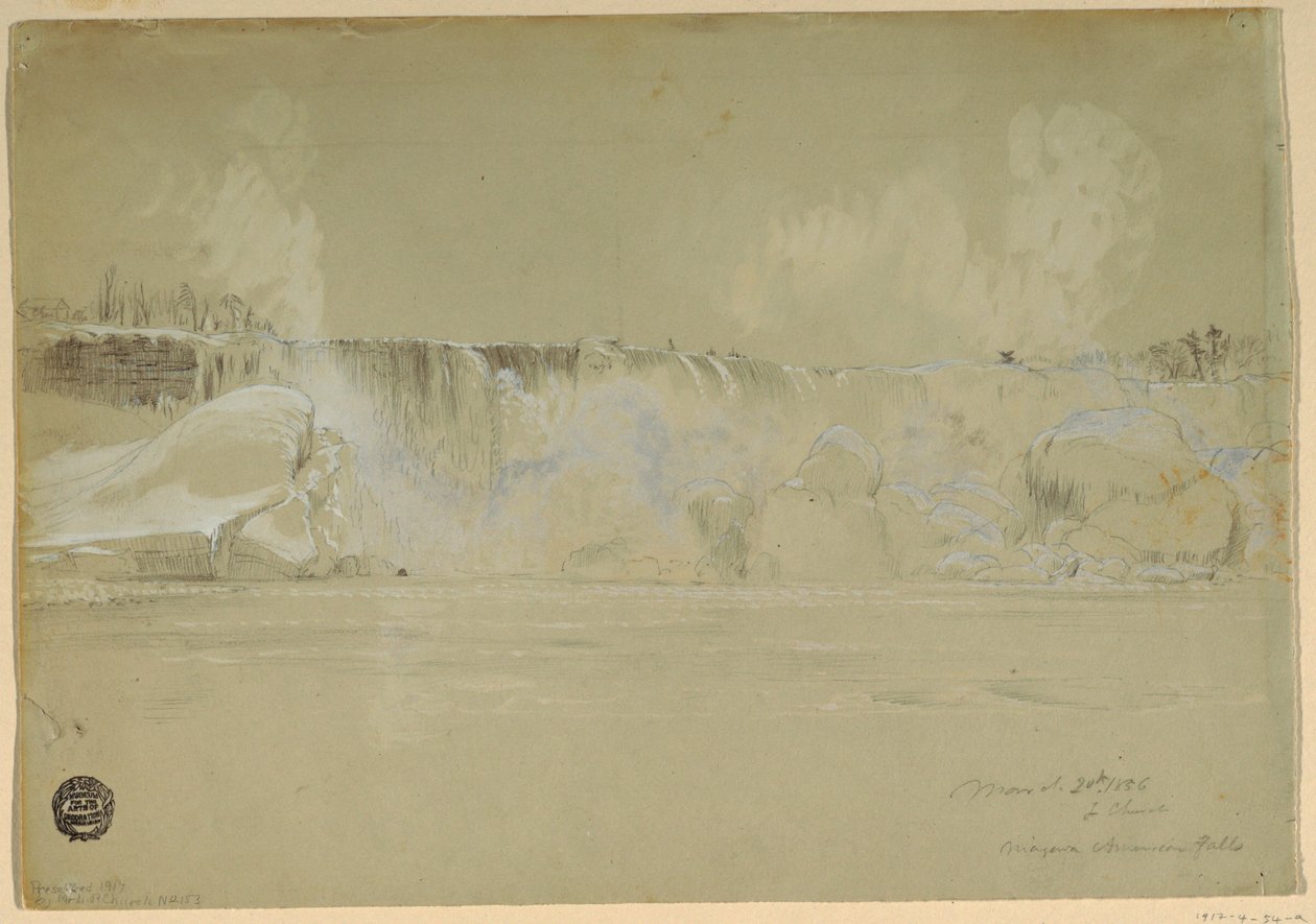 Kuzeybatıdan Karda Niagara Şelalesi by Frederic Edwin Church