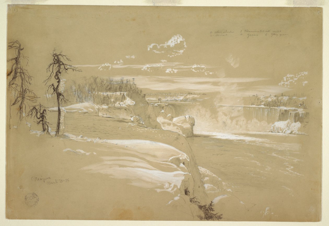 Kışın Niagara Şelalesi by Frederic Edwin Church