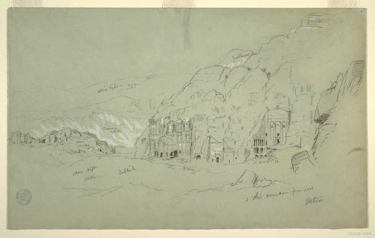 Güneybatı konumundan Petra by Frederic Edwin Church