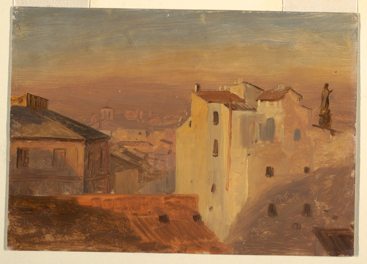 Çatılar, Roma, İtalya by Frederic Edwin Church