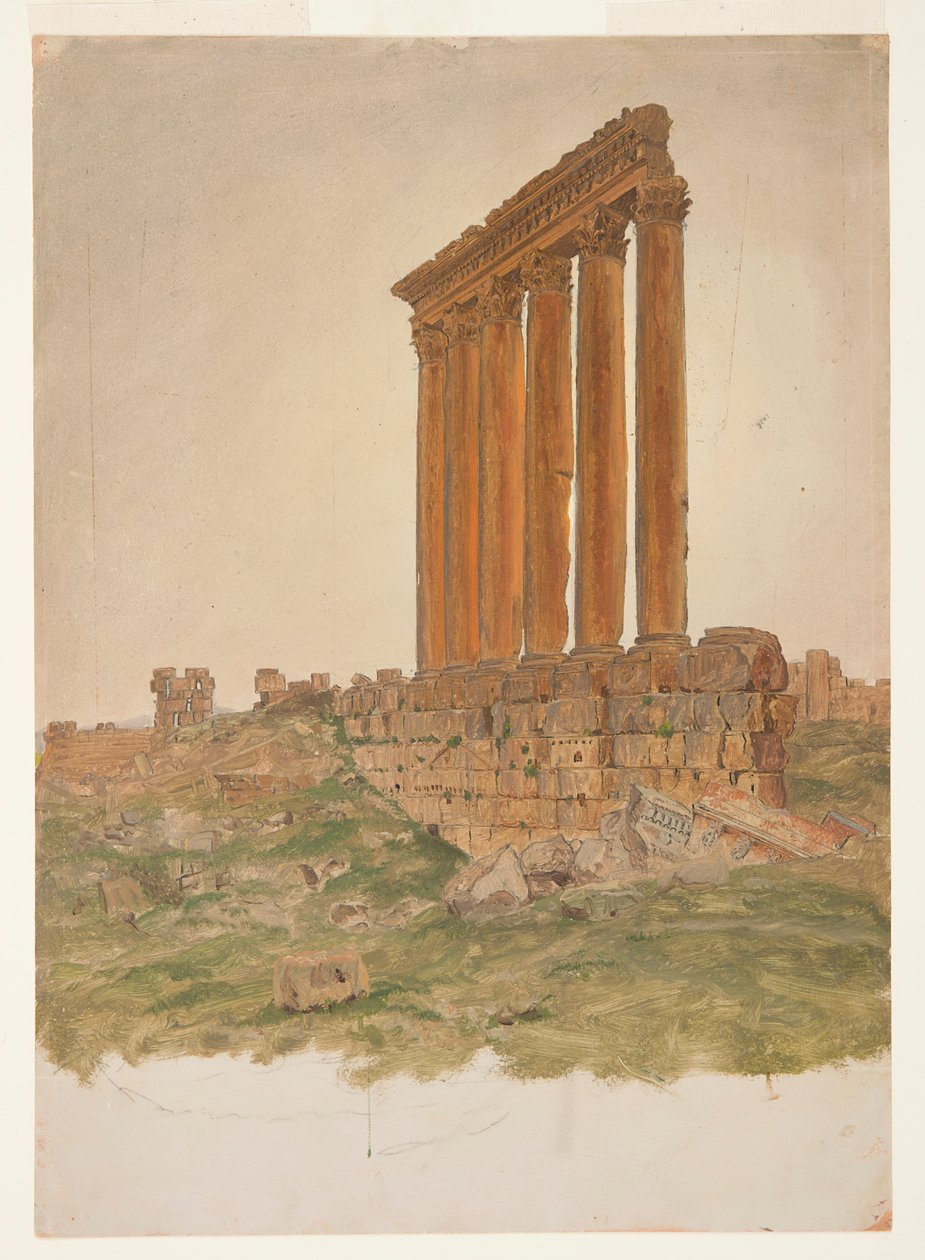 Baalbek Zeus Tapınağı Harabeleri by Frederic Edwin Church