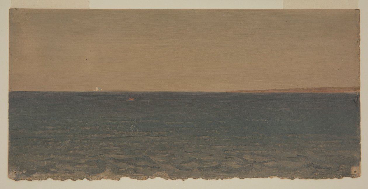 Buzdağı ile deniz manzarası by Frederic Edwin Church