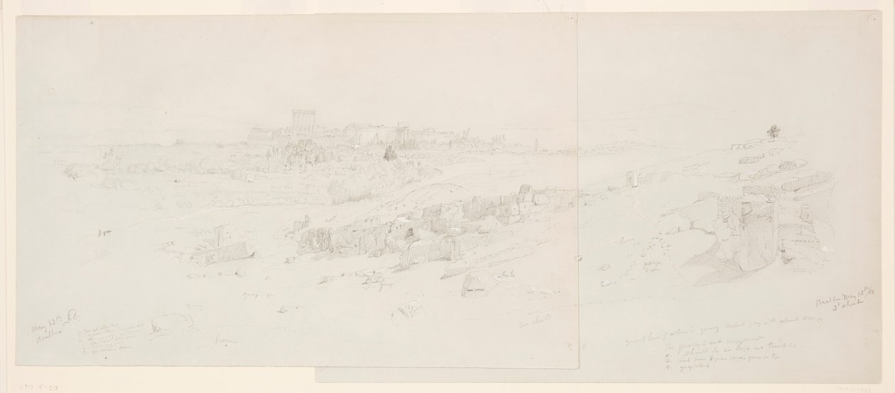 Sabah Tapınakları, Baalbek by Frederic Edwin Church