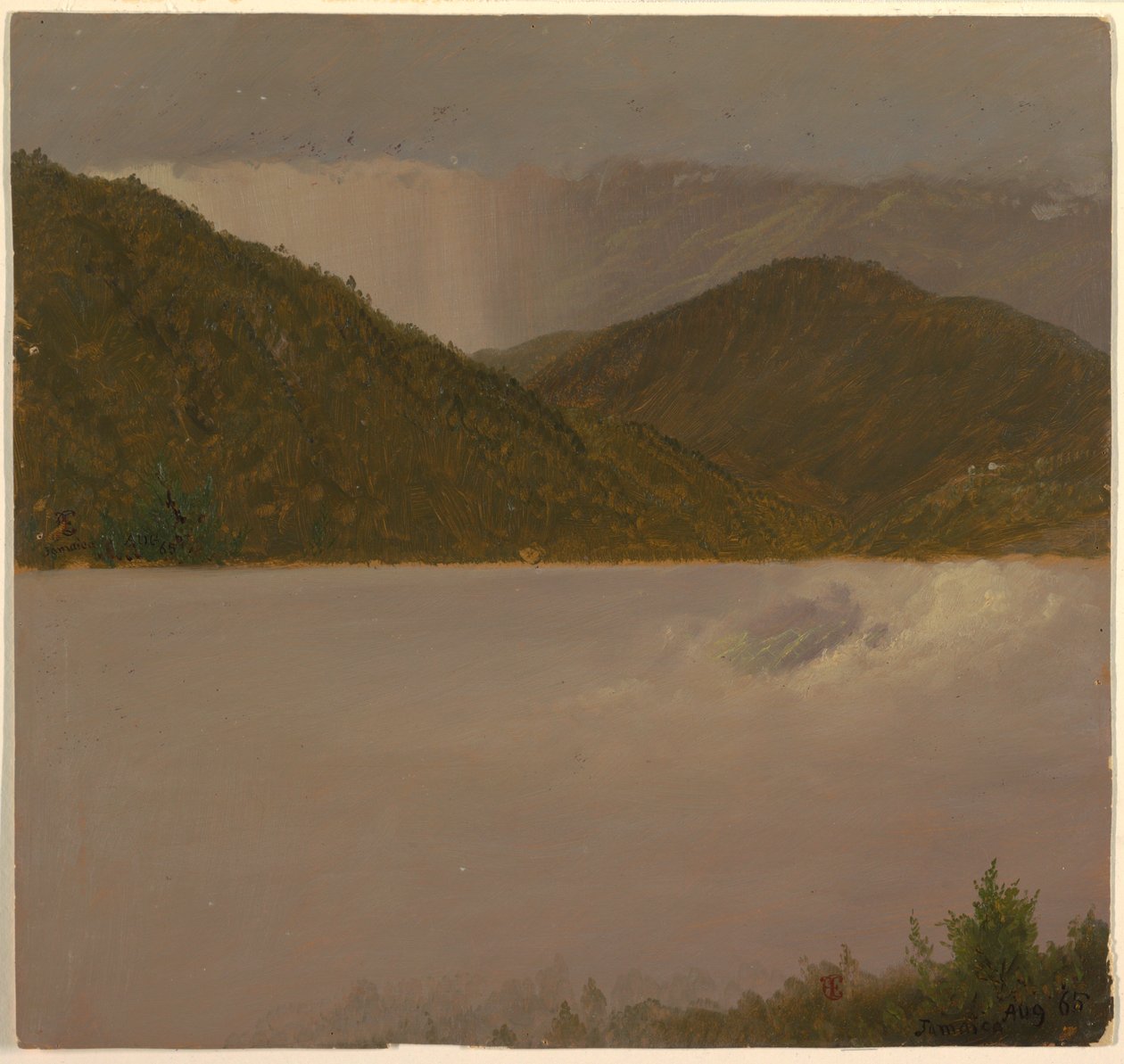 İki Bulut ve Dağ Üstü Çalışmaları, Jamaika by Frederic Edwin Church