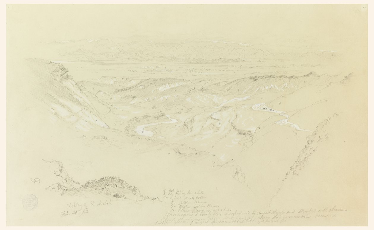 El Arabah Vadisi by Frederic Edwin Church