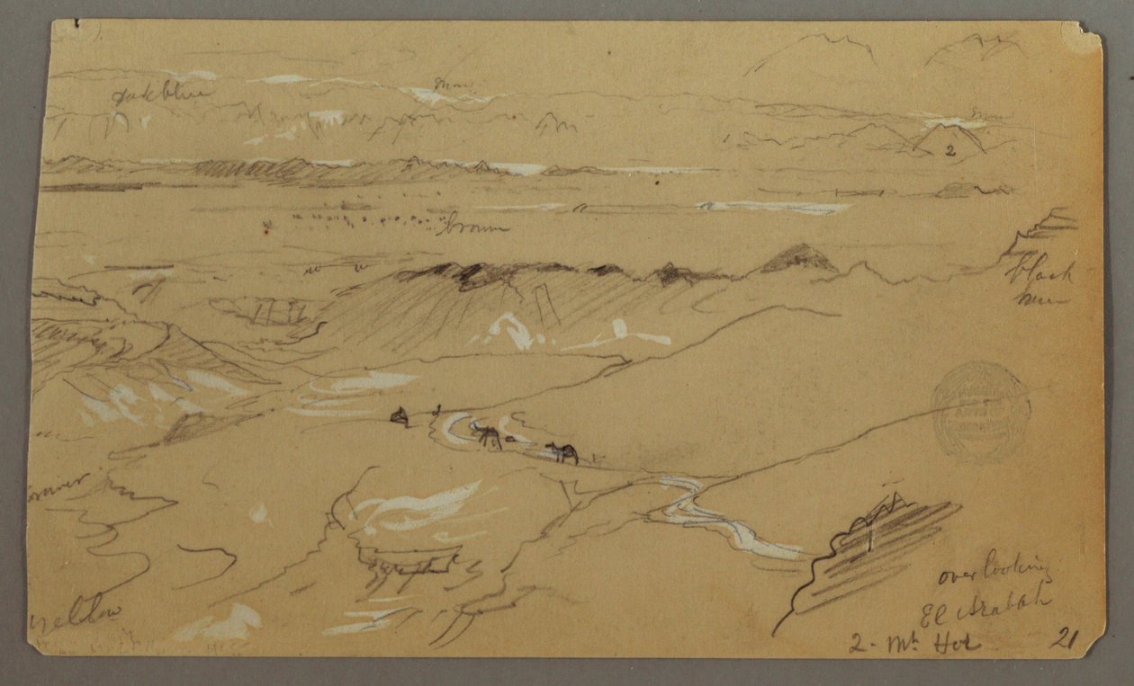 Wady el-Arabah genelinde Görüntüle by Frederic Edwin Church