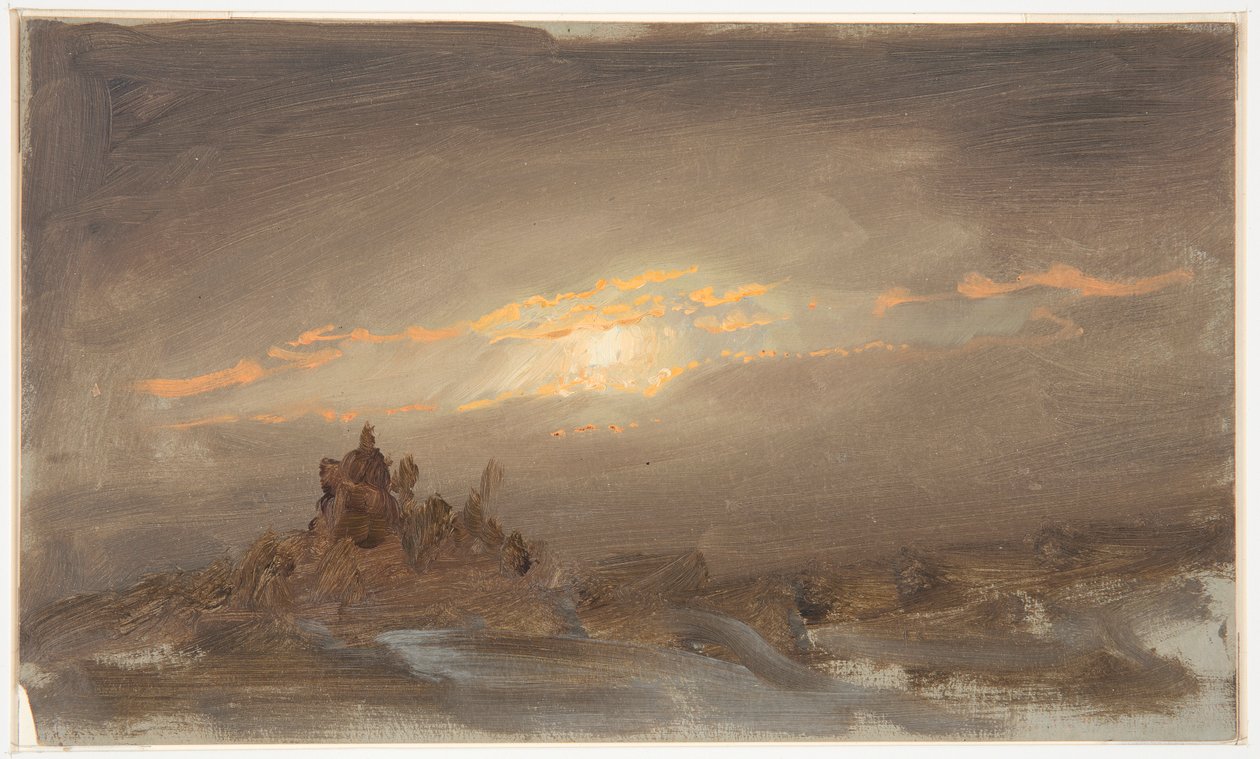 Ay Işığında Kış Manzarası by Frederic Edwin Church