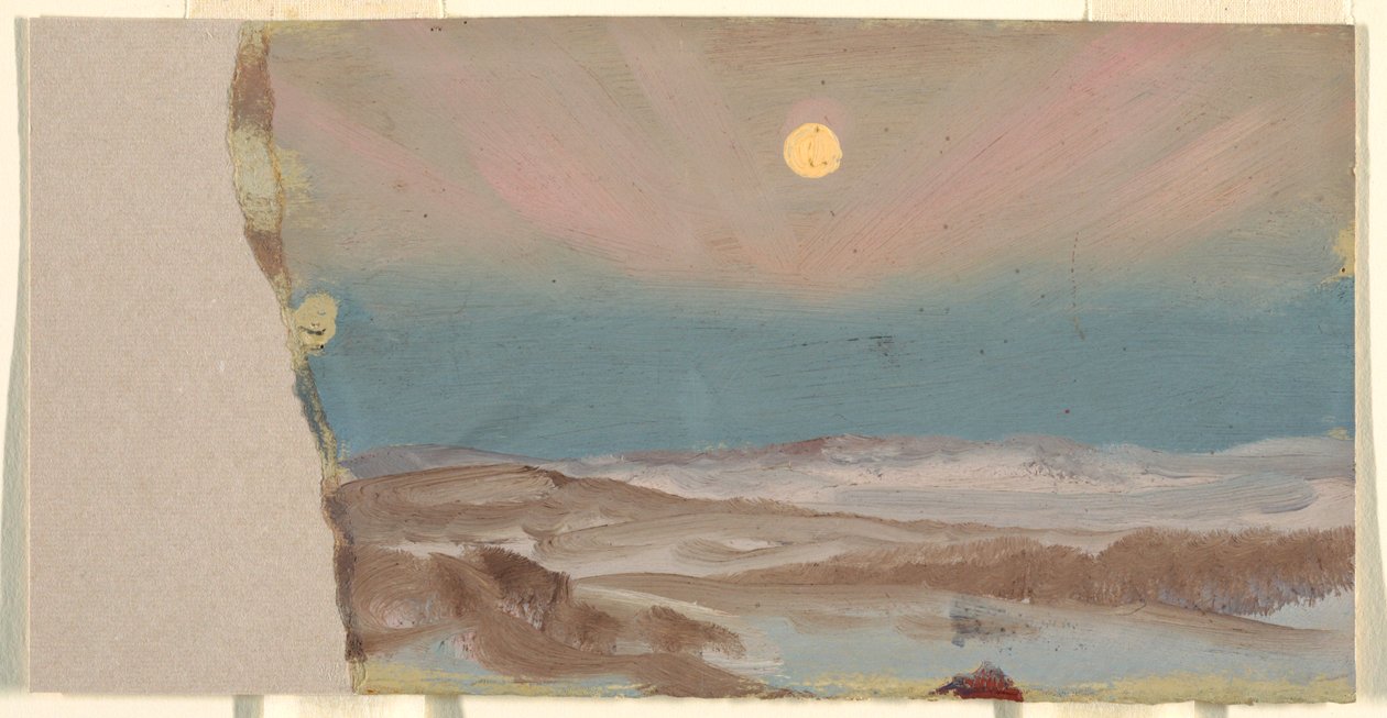 Dolunaylı Kış Manzarası by Frederic Edwin Church
