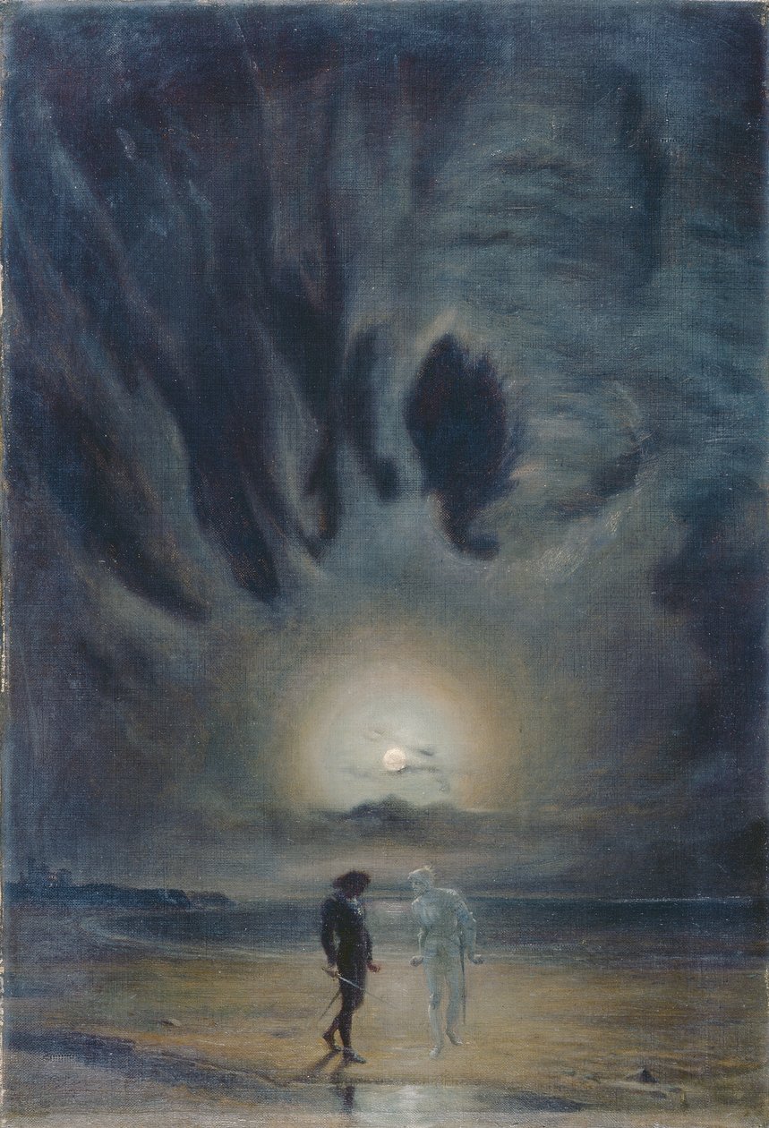 Hamlet ve Hayalet by Frederic James Shields