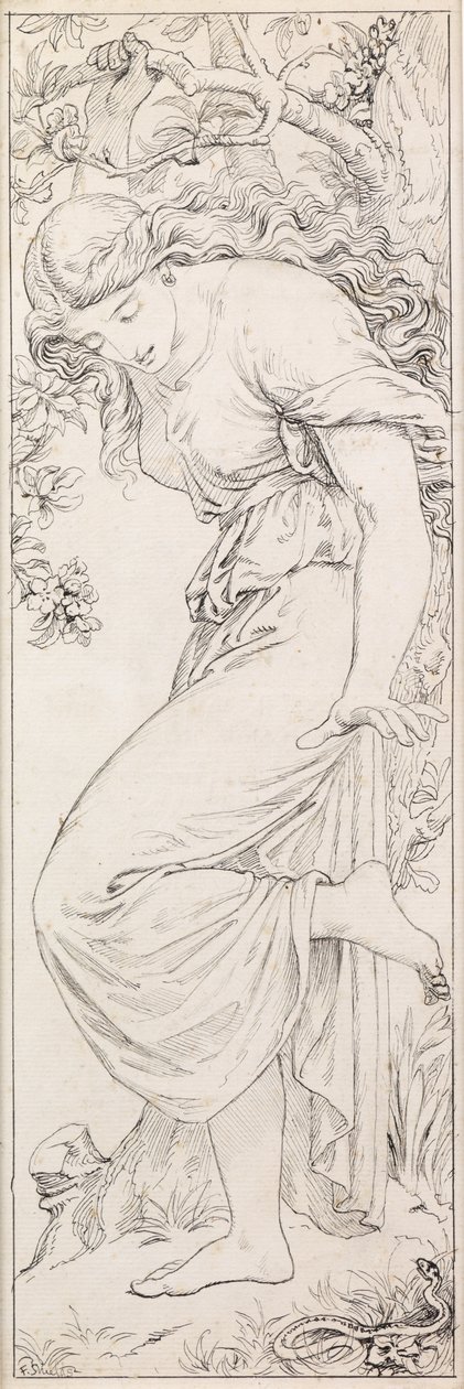 Yükseliş Şapeli için Aldatıcı Zehirli Dil (kalem ve mürekkep) by Frederic James Shields