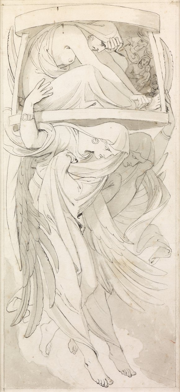 Yükseliş Şapeli için Kötülük (kalem, mürekkep ve yıkama) by Frederic James Shields