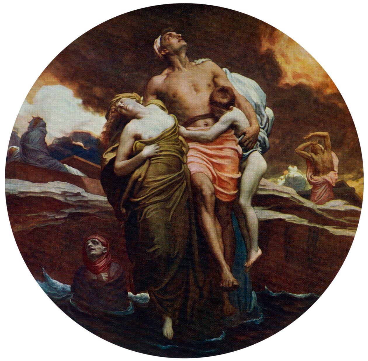 Ve Deniz, İçindeki Ölüleri Verdi, 1892, 1912 sergilendi. by Frederic Leighton