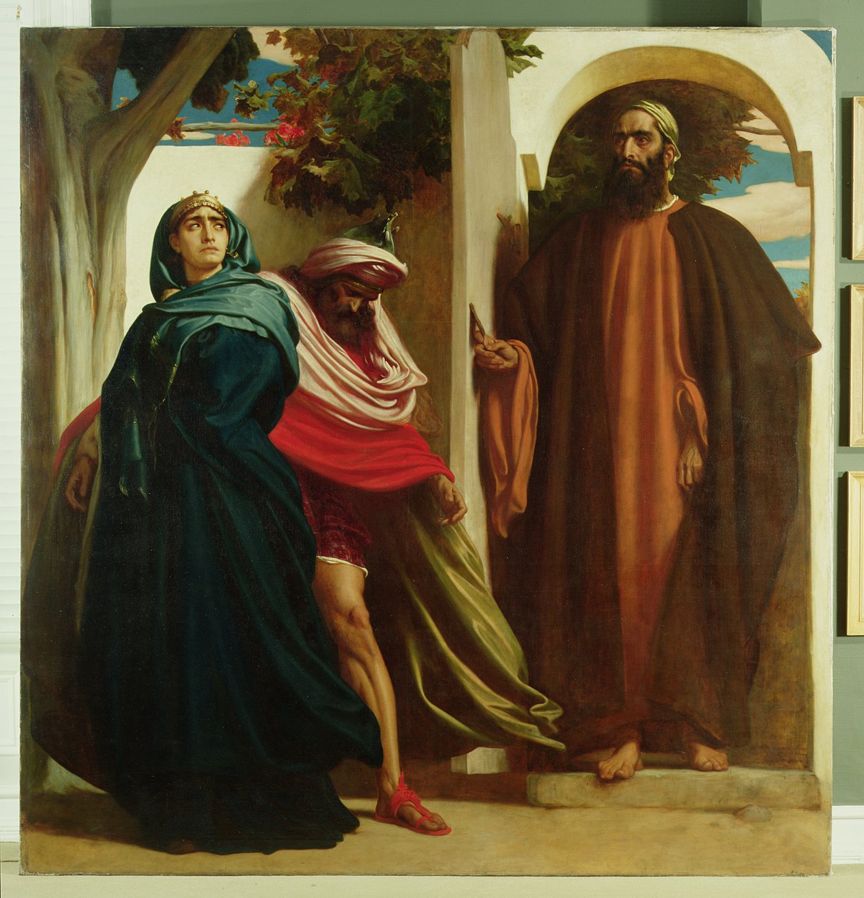 Jezebel ve Ahab Met, Elijah, c.1862-3 by Frederic Leighton