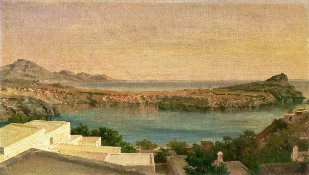 Lindos, Rodos, 1867 dolayları (tuval üzerine yağlı boya) by Frederic Leighton