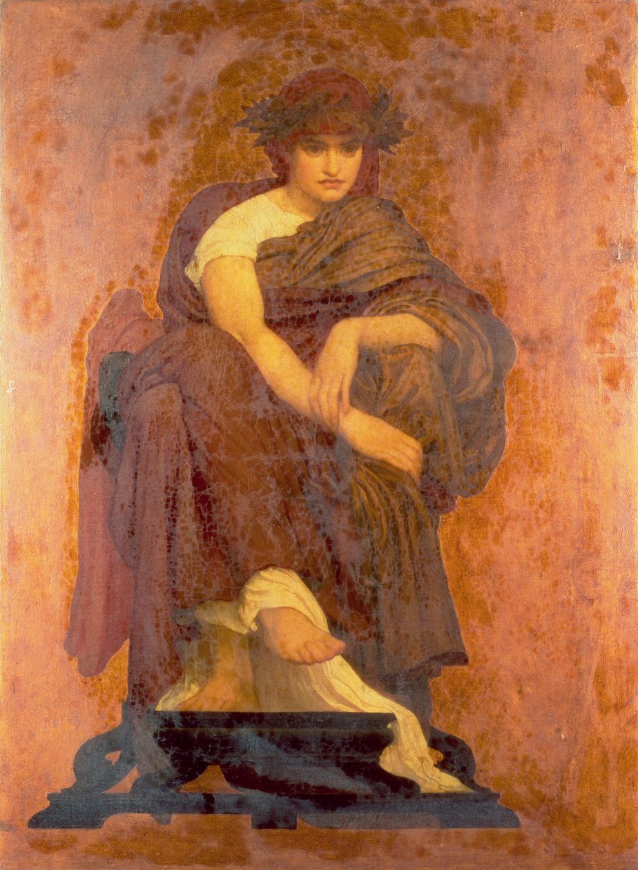 Mnemosyne, İlham Perilerinin Anası by Frederic Leighton