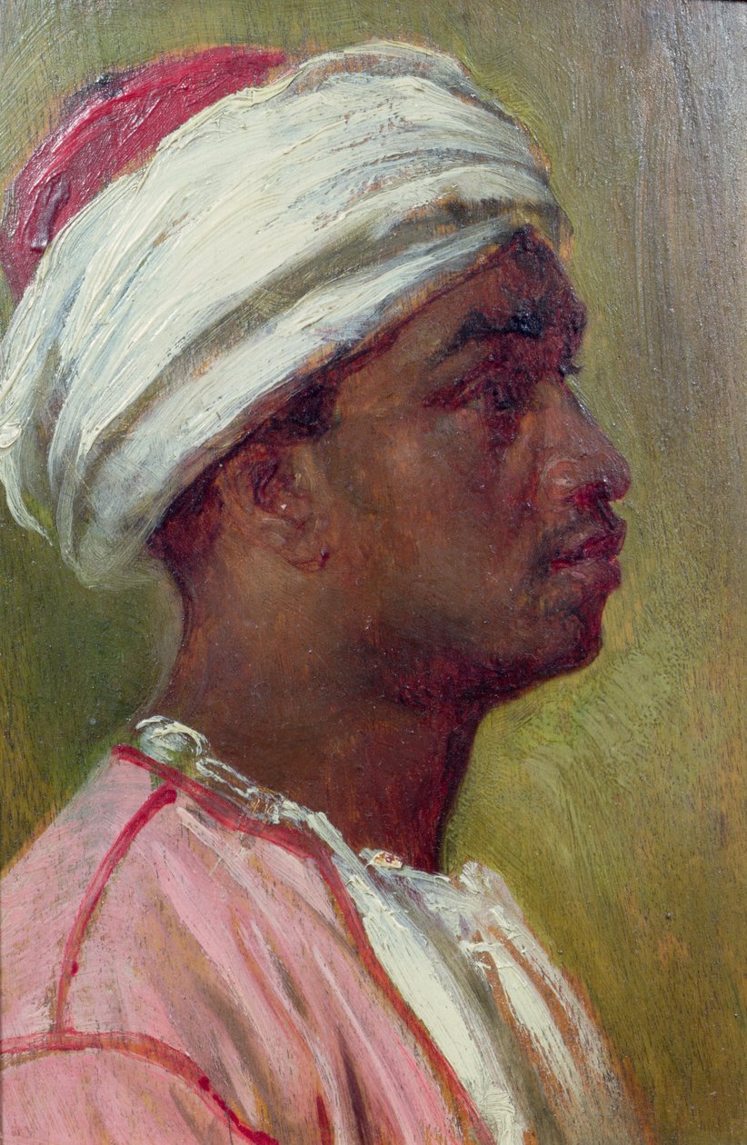 ನುಬಿಯನ್ ಯುವಕ (ಪ್ಯಾನಲ್) ಟರ್ಕಿಯ ಅಧ್ಯಯನ by Frederic Leighton