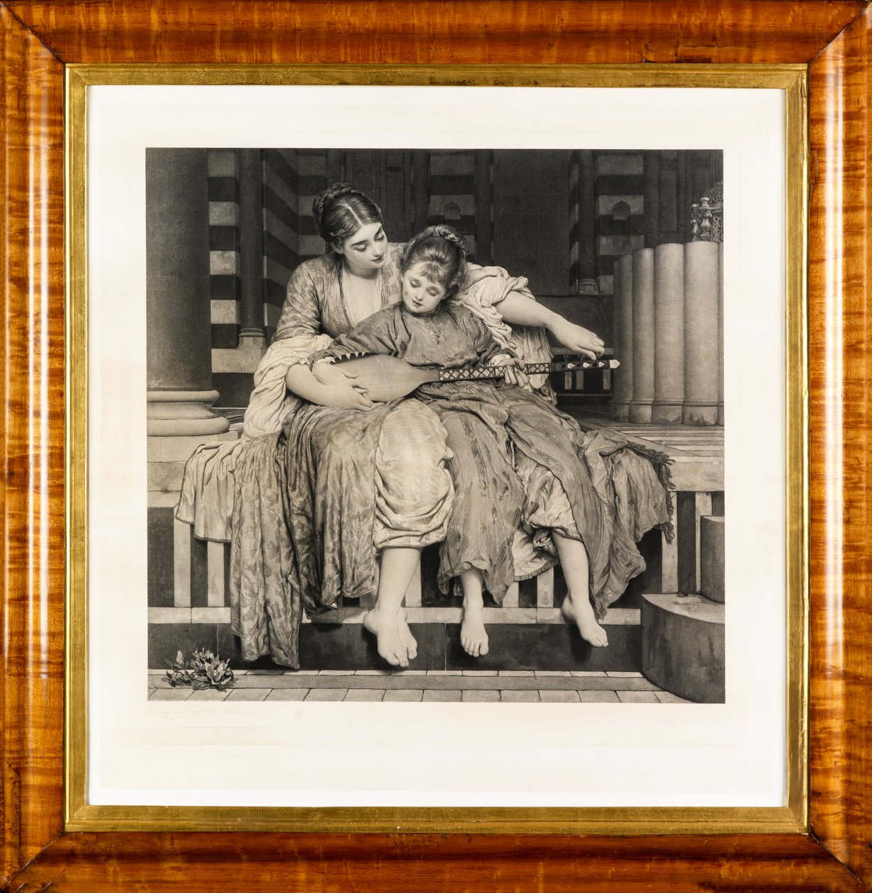 Müzik Dersi (fotogravür) by Frederic Leighton