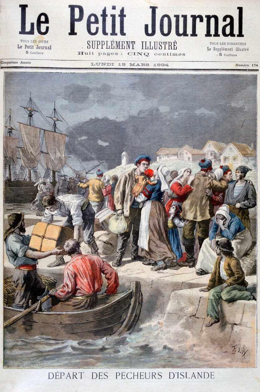 İzlandalı balıkçıların ayrılışı, 1894 by Frederic Lix