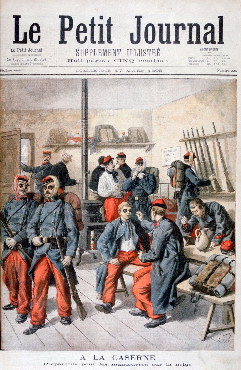 Kışlada Karda Manevra Hazırlığı, 1895 by Frederic Lix