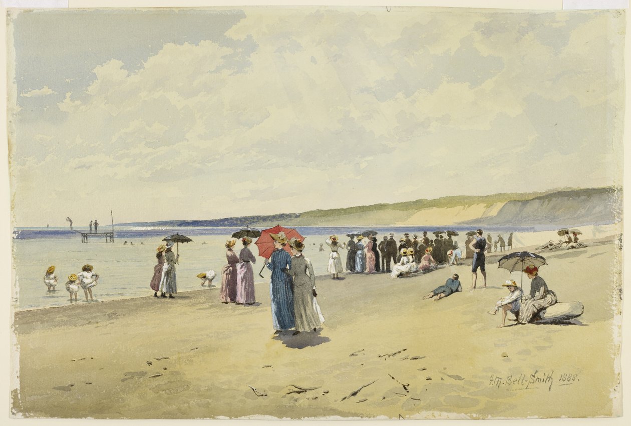 The Beach, 1888 (kağıt üzerinde wc) by Frederic Marlett Bell Smith